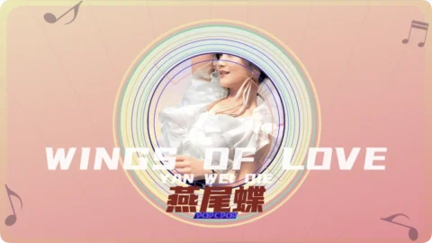 Full Chinese Music Song Wings of Love Lyrics For Yan Wei Die in Chinese with Pinyin